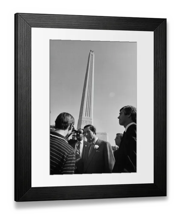 Framed Print : Prince Charles Visiting Monument