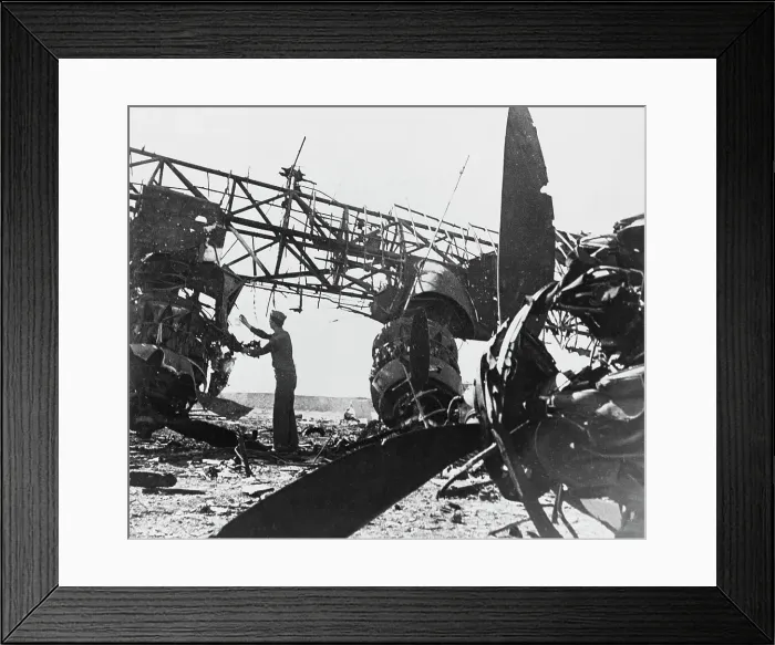 Framed Print : Wreck Of German Plane, 1943 Framed Print : Wreck Of German Plane, 1943