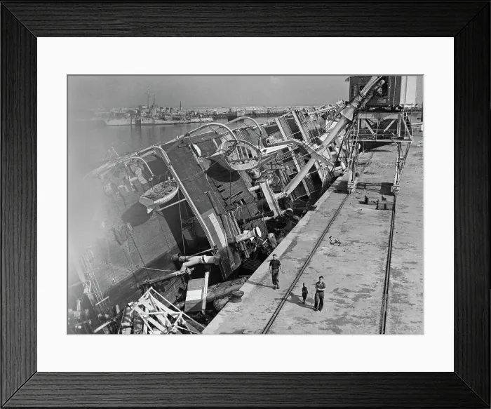 Framed Print : Damaged French Ship Framed Print : Damaged French Ship