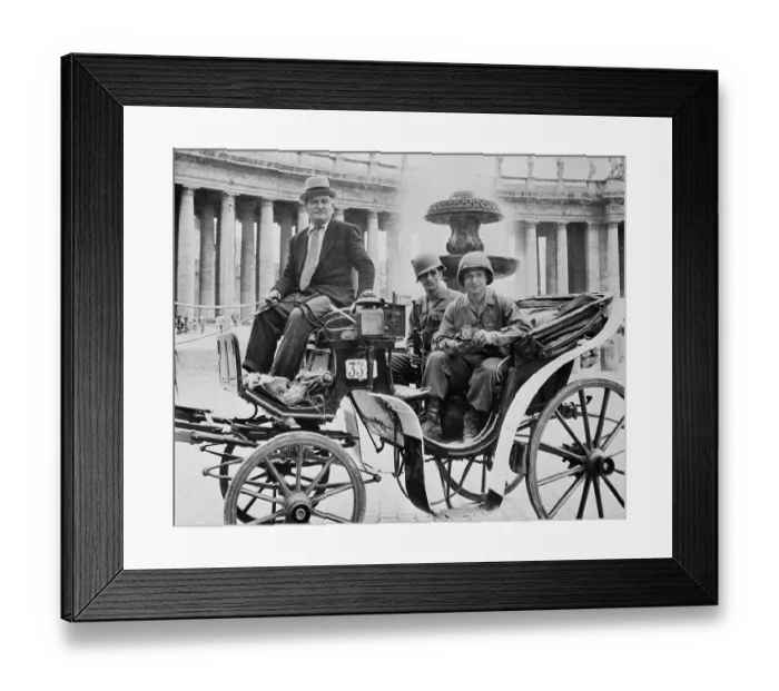 Framed Print : US Troops Sightseeing In Open Carriage Framed Print : US Troops Sightseeing In Open Carriage