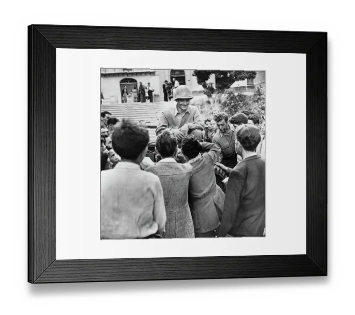 Framed Print : American Soldier In Agrigento, 1944 Framed Print : American Soldier In Agrigento, 1944