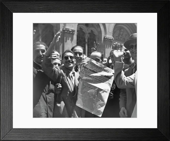 Framed Print : Celebrations In Rome, 1944 Framed Print : Celebrations In Rome, 1944