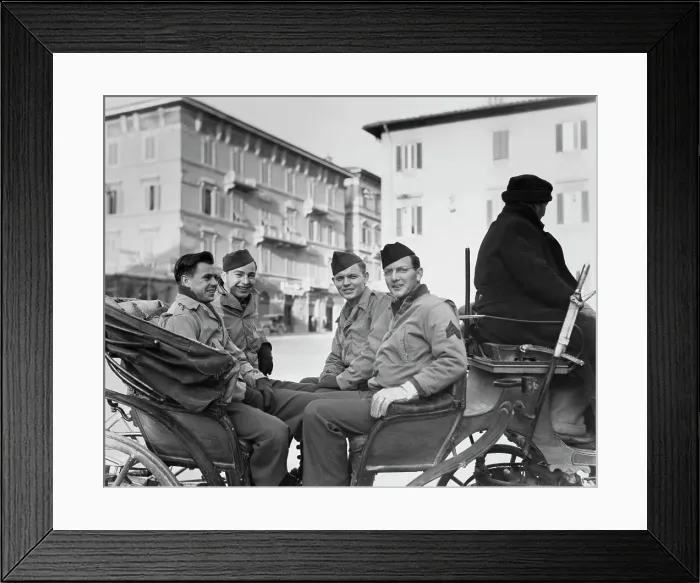 Framed Print : Soldiers Sightseeing In Italy Framed Print : Soldiers Sightseeing In Italy