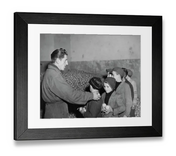 Framed Print : Oranges For Italian Children, 1945 Framed Print : Oranges For Italian Children, 1945