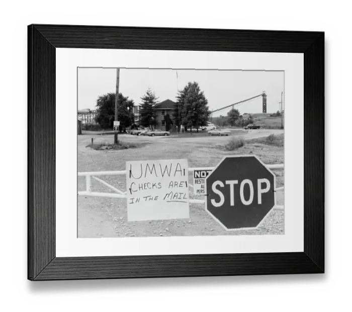 Framed Print : Note For Striking Miners Framed Print : Note For Striking Miners