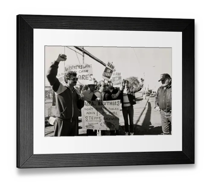 Framed Print : Striking Auto Workers Framed Print : Striking Auto Workers