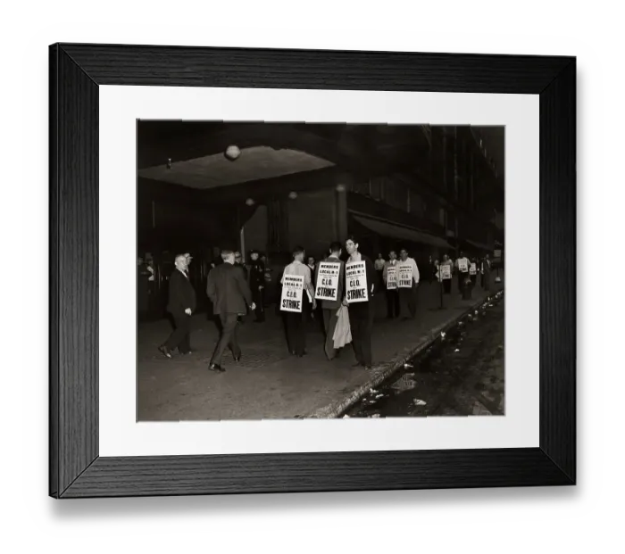 Framed Print : Macy's Department Store Demo At Night Framed Print : Macy's Department Store Demo At Night