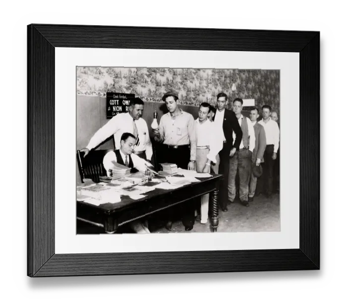 Framed Print : Workers Join A New Union Framed Print : Workers Join A New Union