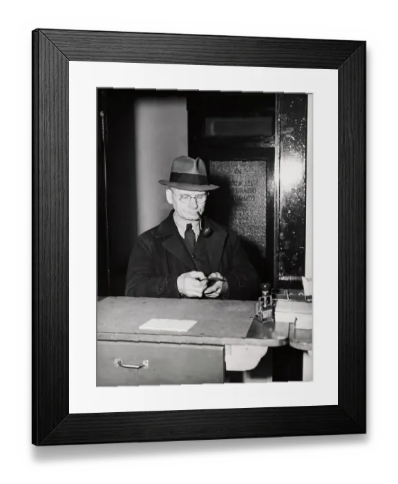Framed Print : A Worker Paying His Union Fee Framed Print : A Worker Paying His Union Fee