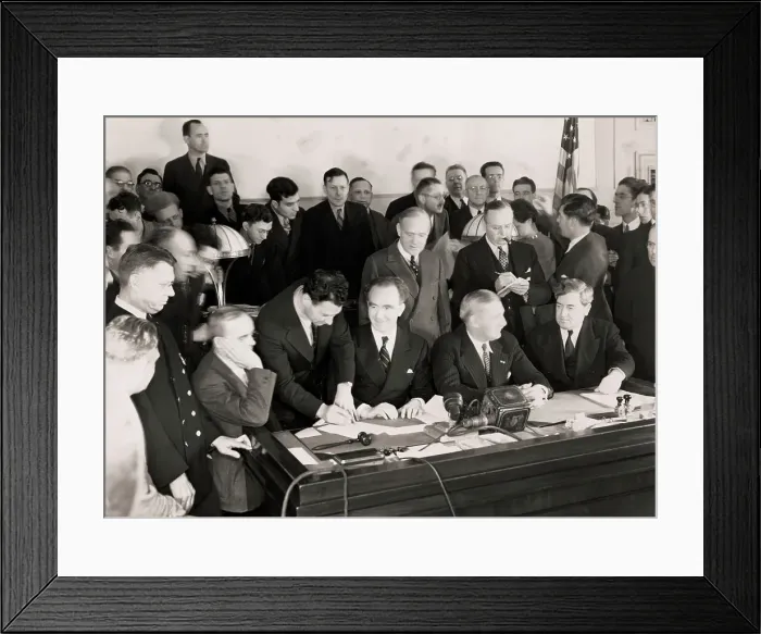 Framed Print : GMC And Union Sign Agreement Framed Print : GMC And Union Sign Agreement