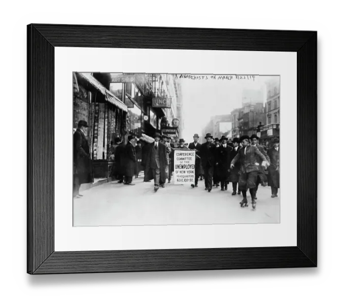 Framed Print : Unemployed March In New York Framed Print : Unemployed March In New York