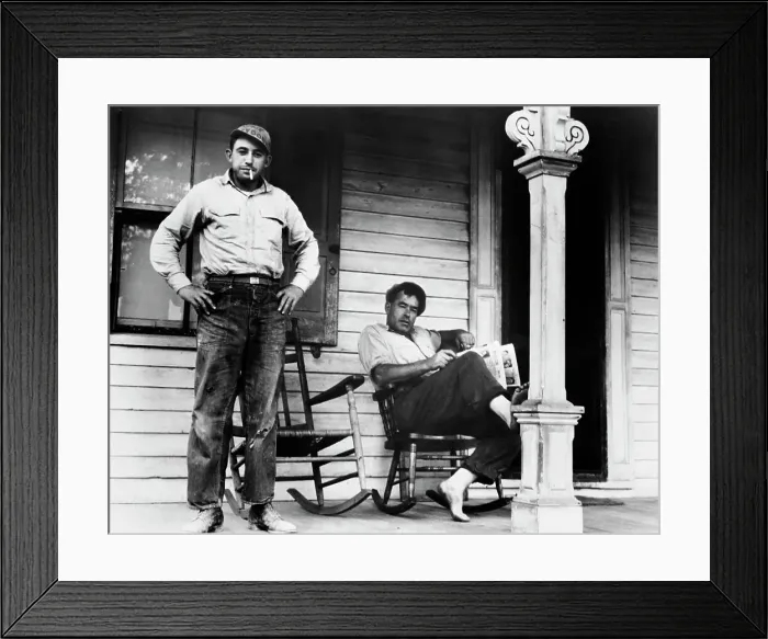Framed Print : Two Men On Their Porch Framed Print : Two Men On Their Porch