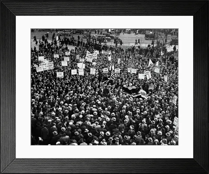 Framed Print : Protestors Outside New York City Hall Framed Print : Protestors Outside New York City Hall