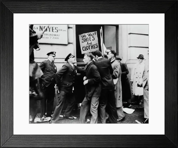 Framed Print : Unemployed Protest Framed Print : Unemployed Protest