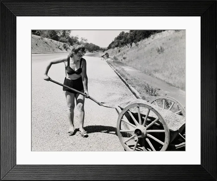 Framed Print : Woman Worker In A Heat Wave Framed Print : Woman Worker In A Heat Wave