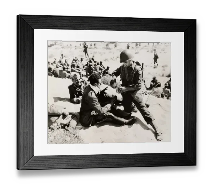 Framed Print : Soldier Sharing Water Framed Print : Soldier Sharing Water