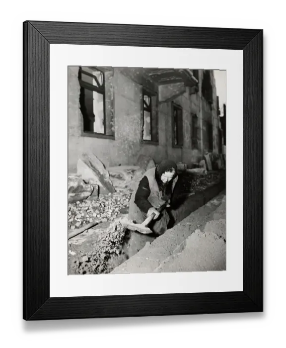 Framed Print : A Woman Digging A Ditch Framed Print : A Woman Digging A Ditch
