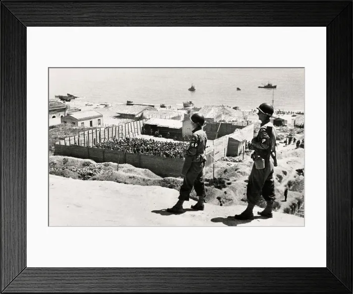 Framed Print : Temporary Prison Camp In Sicily Framed Print : Temporary Prison Camp In Sicily
