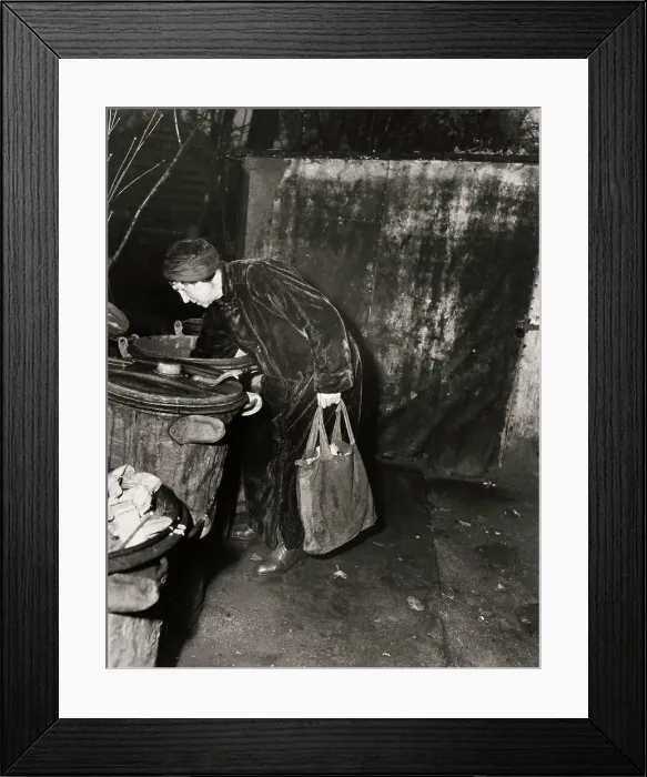 Framed Print : Woman Scavenging For Food Framed Print : Woman Scavenging For Food