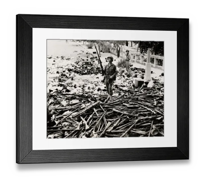 Framed Print : Stack Of Rifles In Palermo Framed Print : Stack Of Rifles In Palermo