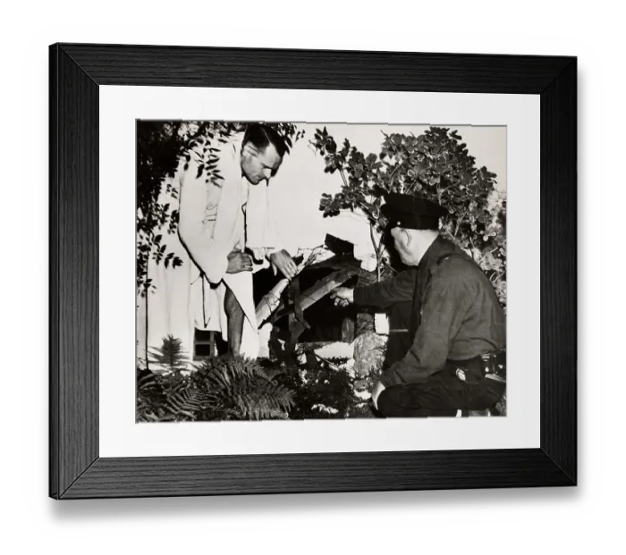 Framed Print : Bomb Damage To Los Angeles House Framed Print : Bomb Damage To Los Angeles House