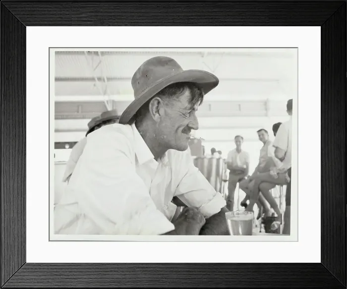 Framed Print : Portrait of Champion Shearer Jim Gibson