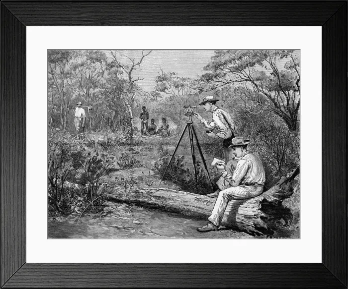 Framed Print : Survey Party in Australia Framed Print : Survey Party in Australia