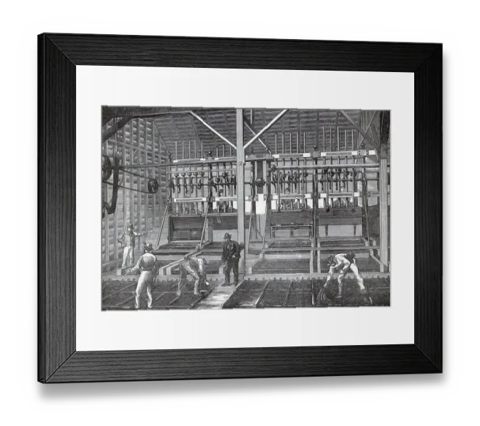 Framed Print : Interior of Quartz-Crushing Factory Framed Print : Interior of Quartz-Crushing Factory