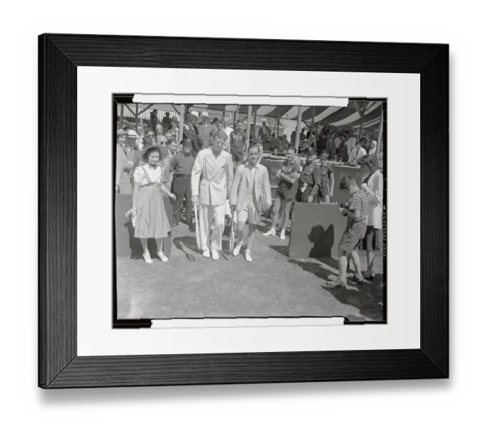 Framed Print : Don Budge Walking to Davis Cup Match with Adrian Quist Framed Print : Don Budge Walking to Davis Cup Match with Adrian Quist