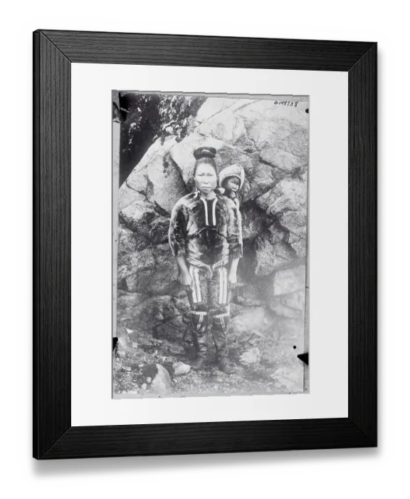 Framed Print : Greenland Woman with Her Infant Framed Print : Greenland Woman with Her Infant