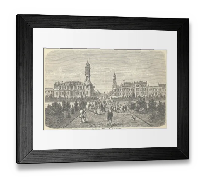 Framed Print : People Walking on Street Framed Print : People Walking on Street