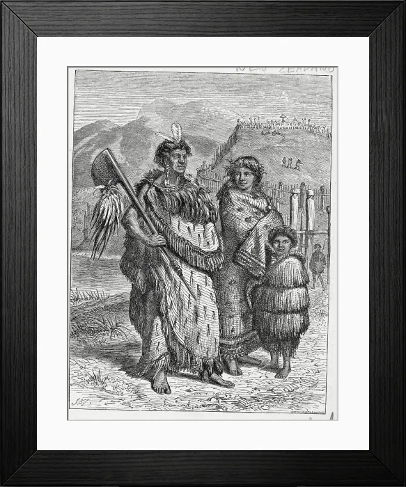 Framed Print : Maori Family