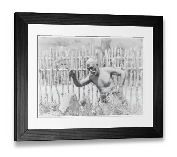 Framed Print : Maori Waving Branch Over Altar Framed Print : Maori Waving Branch Over Altar
