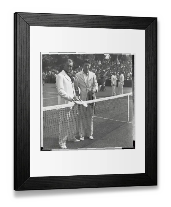 Framed Print : Jack Crawford and Don Budge Standing at Net Framed Print : Jack Crawford and Don Budge Standing at Net