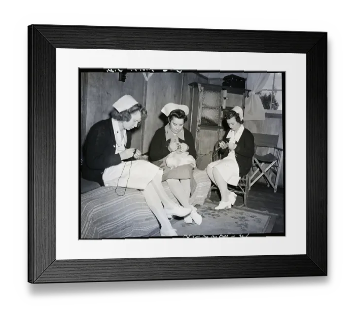 Framed Print : U.S. Army Nurses Knitting Framed Print : U.S. Army Nurses Knitting