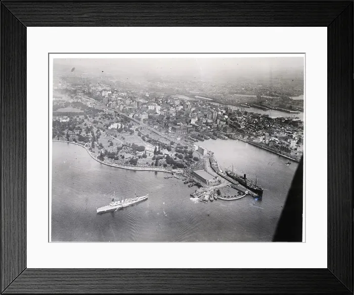 Framed Print : American Fleet Landing In Sydney Harbor