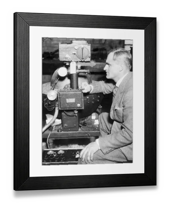 Framed Print : Arthur H Compton And Cosmic Ray Machine Framed Print : Arthur H Compton And Cosmic Ray Machine