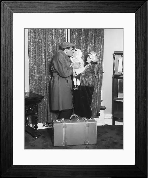 Framed Print : Babe Ruth and Family Before Leaving for New Season Framed Print : Babe Ruth and Family Before Leaving for New Season