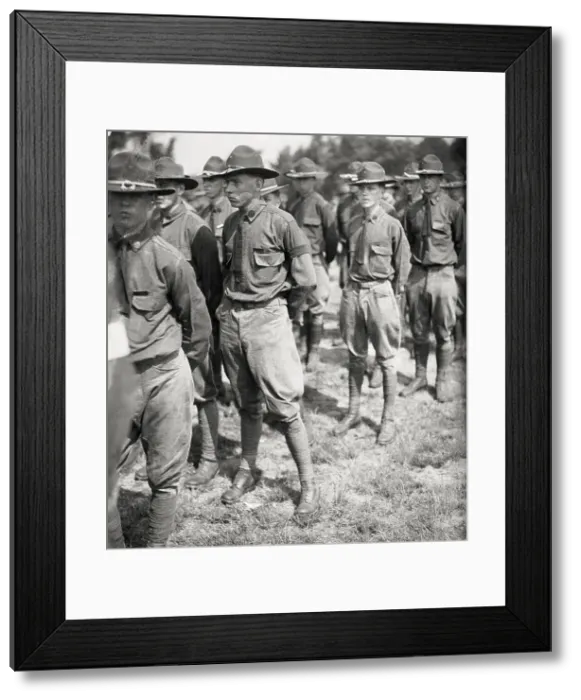 Framed Print : Young Men Standing At Attention Framed Print : Young Men Standing At Attention