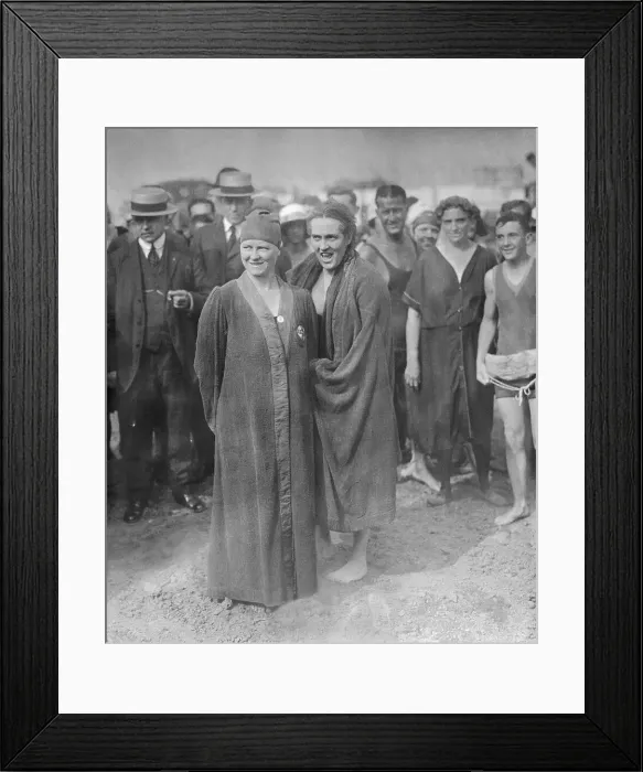 Framed Print : Portrait of Mina Wylie and Fanny Durack Framed Print : Portrait of Mina Wylie and Fanny Durack