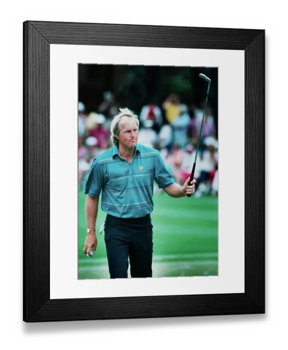 Framed Print : Greg Norman Raising His Club Framed Print : Greg Norman Raising His Club