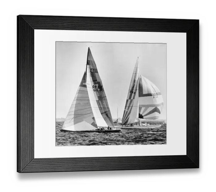 Framed Print : Australia II and Liberty Passing Each Other Framed Print : Australia II and Liberty Passing Each Other