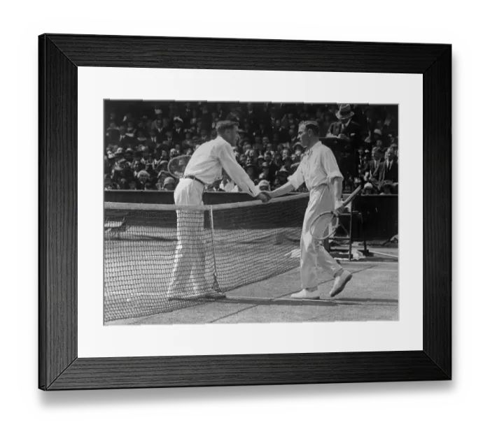 Framed Print : Bill Tilden Shaking Hands with Gerald Patterson Framed Print : Bill Tilden Shaking Hands with Gerald Patterson