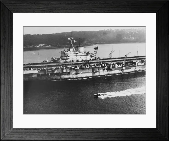 Framed Print : British Vessel Formidable Returning to Home Base