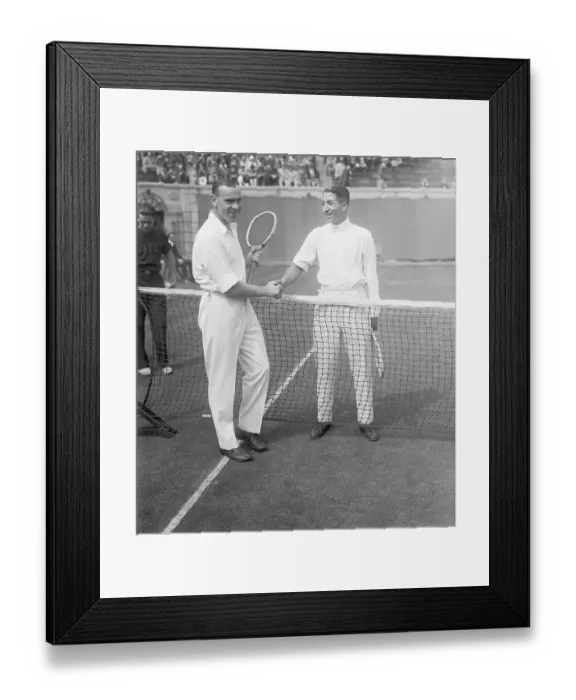 Framed Print : Rene LaCoste and Gerald Patterson Shaking Hands Framed Print : Rene LaCoste and Gerald Patterson Shaking Hands