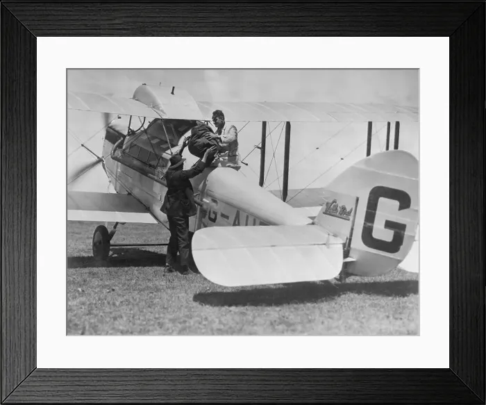 Framed Print : Piloting Mail Carrier Receiving His Load Framed Print : Piloting Mail Carrier Receiving His Load