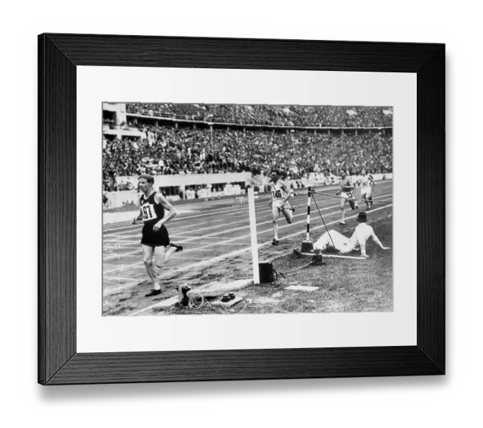 Framed Print : Jack Lovelock Winning Olympic Race Framed Print : Jack Lovelock Winning Olympic Race