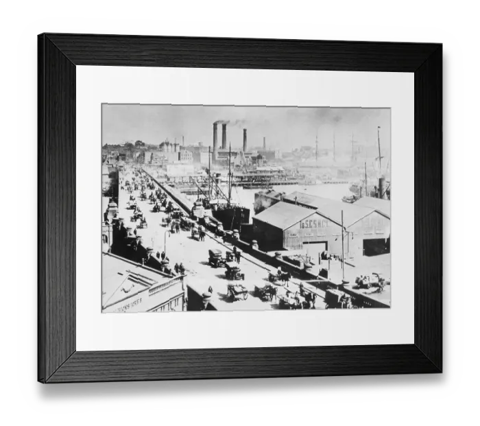 Framed Print : Harbor At Sydney Australia 1921 Framed Print : Harbor At Sydney Australia 1921