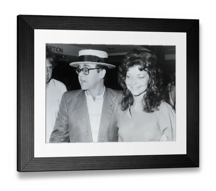 Framed Print : Elton John and Fiancee Renate Blauel Framed Print : Elton John and Fiancee Renate Blauel