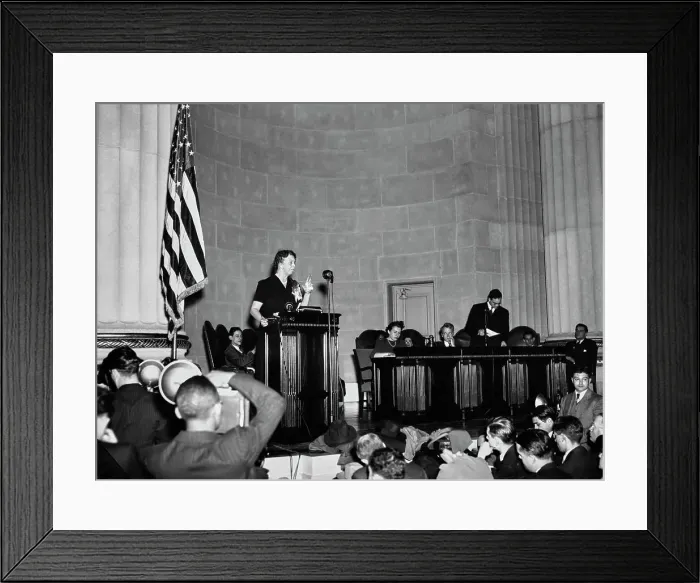 Framed Print : Eleanor Roosevelt Addressing American Youth Congress Framed Print : Eleanor Roosevelt Addressing American Youth Congress